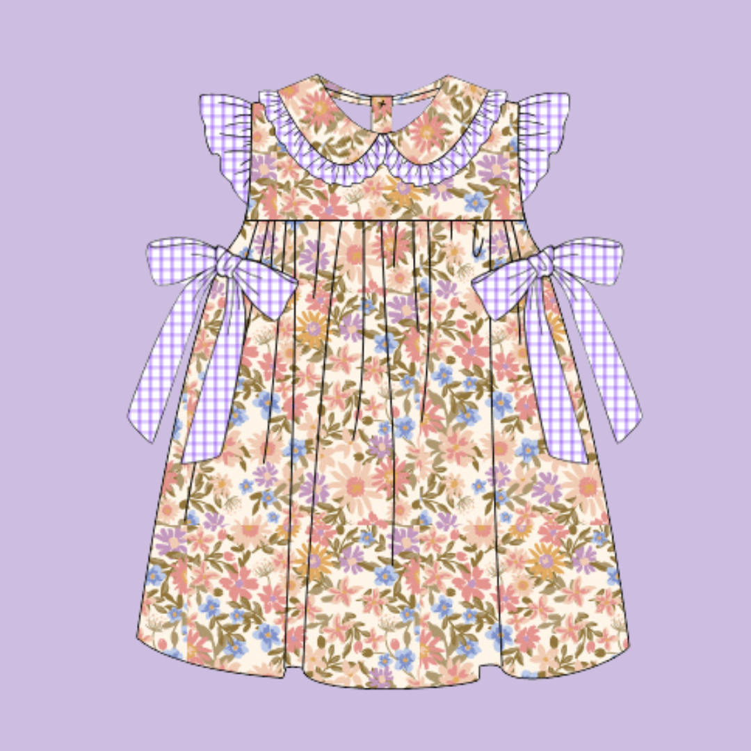 Floral Gingham Dress