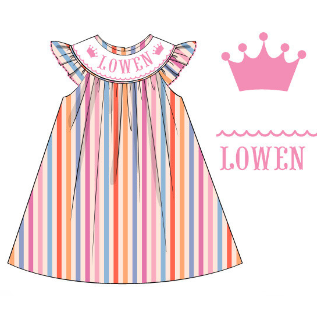 Stripe Crown Dress Preorder